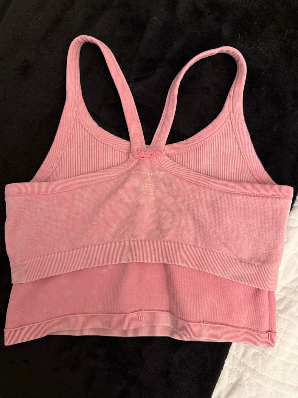 Soft Pink Ribbed Crop Tank - Picture 4 of 4